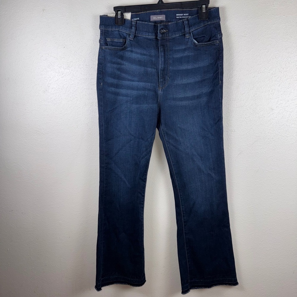 DL1961 Bridget Boot High Rise Instasculpt Crop Dark Indigo Released Jeans W31‎